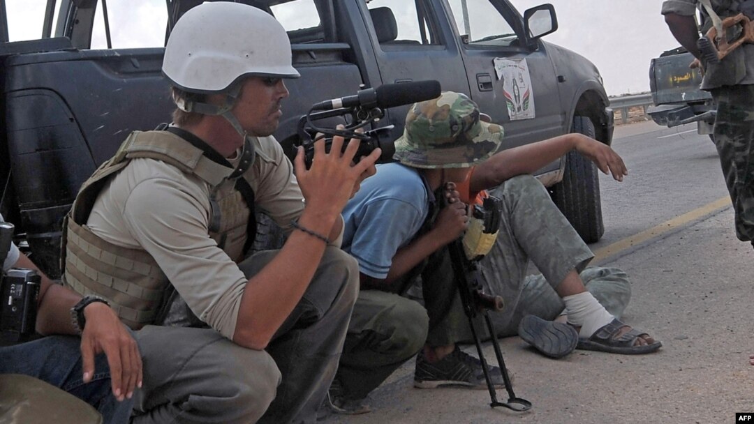 U.S. freelance reporter James Foley (left) was executed by the Islamic State group in Syria.