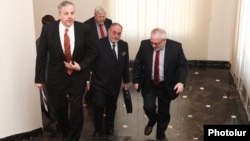 Armenia -- OSCE Minsk Group co-chairs arrive at the Foreign Ministry in Yerevan, 21Mar2013. 