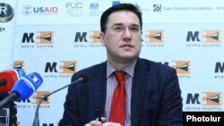 Armenia - The head of the EU Delegation in Armenia, Traian Hristea, gives a press conference in Yerevan, 16Dec2014.