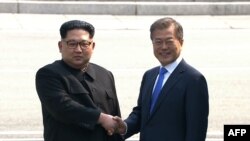 Istorijski susret u Demilitarizovanoj zoni (DMZ) na teritoriji Južne Koreje 27. april 2018.