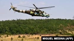 Український ударний вертоліт Мі-24 на сході України, 9 липня 2022 року