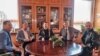Кметът на Велико Търново Даниел Панов в кабинета си с Радослав Ревански, Делян Пеевски, Мустафа Карадайъ и Камен Костадинов. 