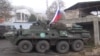 Russian Peacekeepers Guard Key Nagorno-Karabakh Road screen grab