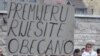 Sa jednog od radničkih protesta ispred Parlamenta Federacije BiH, 2010.