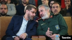 حمید شاهآبادی در کنار علی فدوی (جانشین فرمانده سپاه)، دی ۹۸