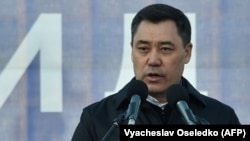 Садыр Жапаров, шайланган президент. 