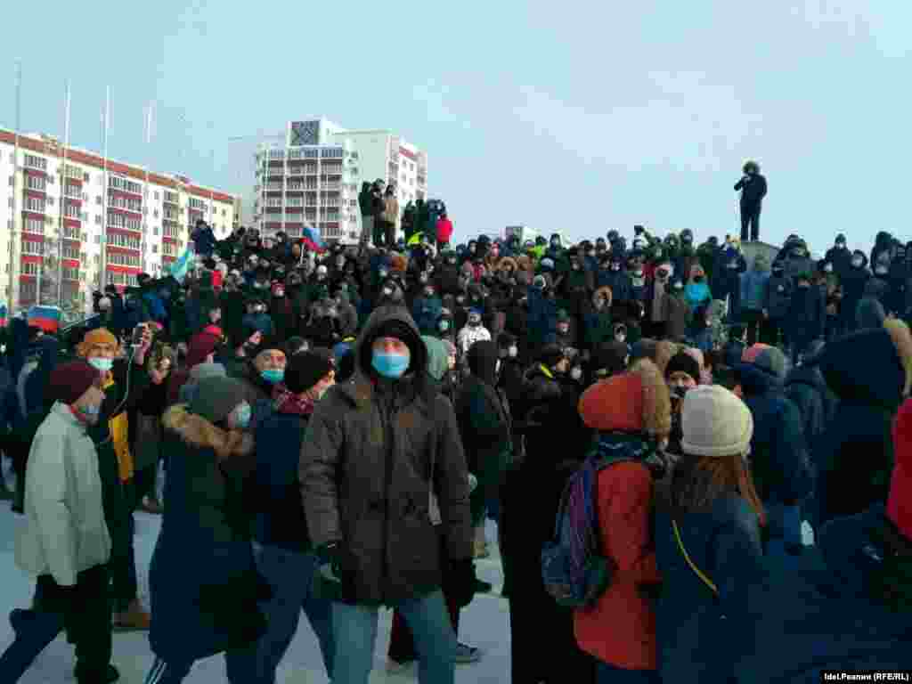 Навальныйды колдогон акция Уфа шаарында да өттү. Татарстан. 