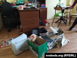 Сядзіба Саюзу палякаў Беларусі ў Горадні пасьля ператрусу, 25 сакавіка 2021