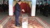 Tajik President Emomali Rahmon casts his vote in Dushanbe.