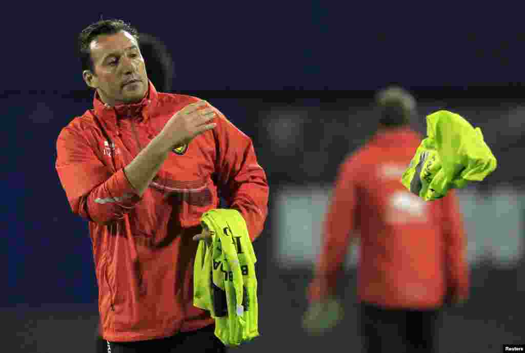Marc Robert Wilmots na stadionu Maksimir, Zagreb, 10. oktobar 2013. Foto: REUTERS / Antonio Bronić