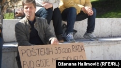 Protest radnika u Sarajevu, april 2015.