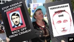 Акція протесту в Австралії проти збройної агресії Росії щодо України (архівне фото)