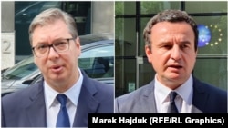 Predsednik Srbije Aleksandar Vučić i kosovski premijer Aljbin Kurti, Briselu, 19. jula 2021.