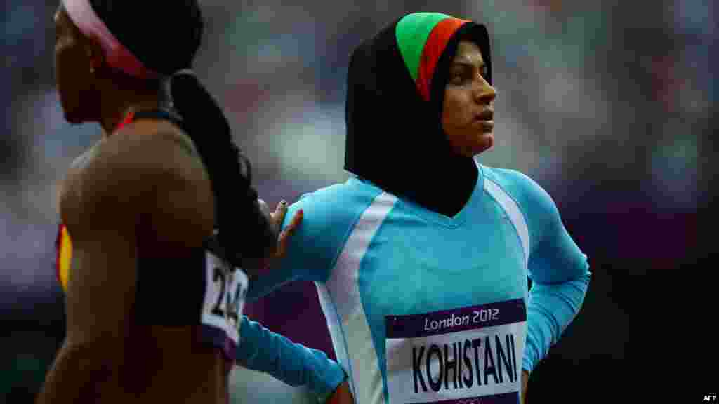 Afganistanska atletičarka Tahmina Kohistani, 3. august 2012. Foto: AFP / Olivier Morin
