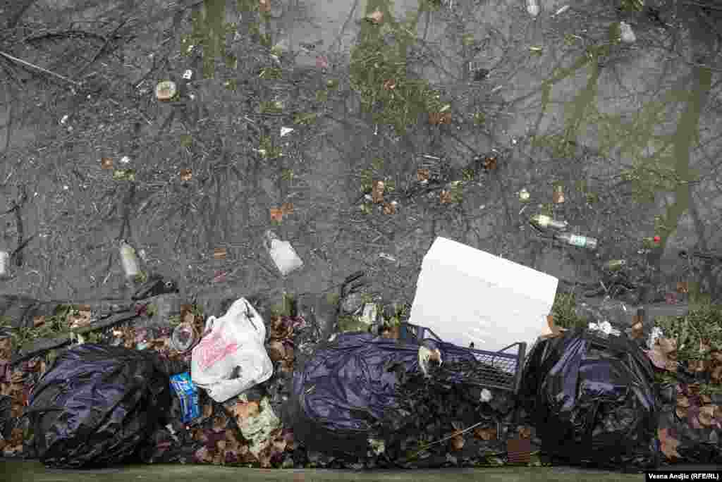Kroz Beograd, Sava protiče u dužini od 30 km, uzvodno od Obrenovca do ušća. Ovako izgleda reka Sava u delu kod Novog mosta, posle Sajma. 
