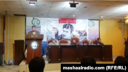 اسلام اباد کې د ارمان لوڼي څلوېښتۍ غونډې ته افراسیاب خټک وینا کوي