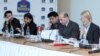 Armenia - Officials from the National Statistical Service and the World Bank present a fresh Armenian household income survey, Yerevan, 27Nov2012.