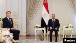 دیدار آنتونی بلینکن، وزیر خارجه ایالات متحده، با عبدالفتاح السیسی، رئیس‌جمهوری مصر