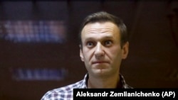 Aleksej Navaljni na moskovskom sudu u februaru, 2021. 