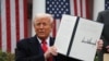 FILE PHOTO: U.S. President Trump delivers remarks on tariffs at the White House