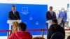 Predstavnik EU za dijalog Miroslav Lajčak (levo) i zamenik pomoćnika američkog državnog sekretara Metju Palmer (desno), Priština (1. jun 2021.)