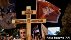 Sa jedne od litija u Podgorici, avgust 2020.