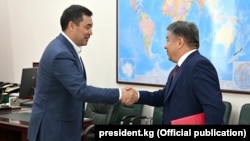 Садыр Жапаров жана Алмамбет Шыкмаматов.
