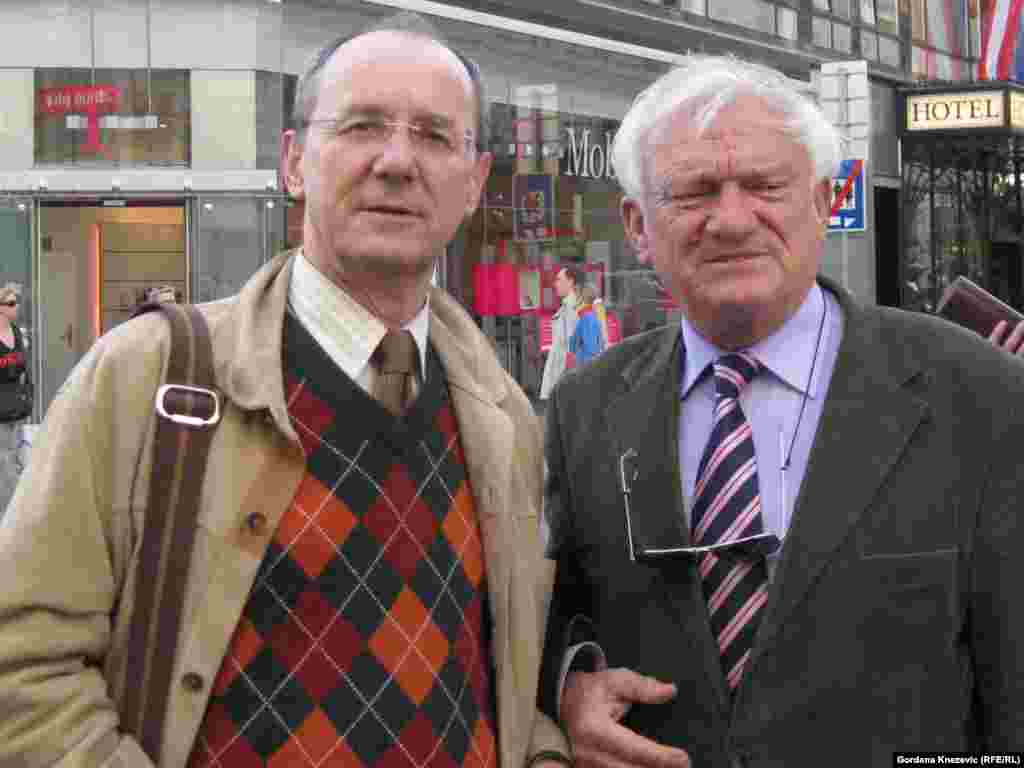 Jovan Divjak i Nenad Pejić, pomoćnik direktora RSE, Beč, mart, 2011. Foto: RSE/ Gordana Knežević