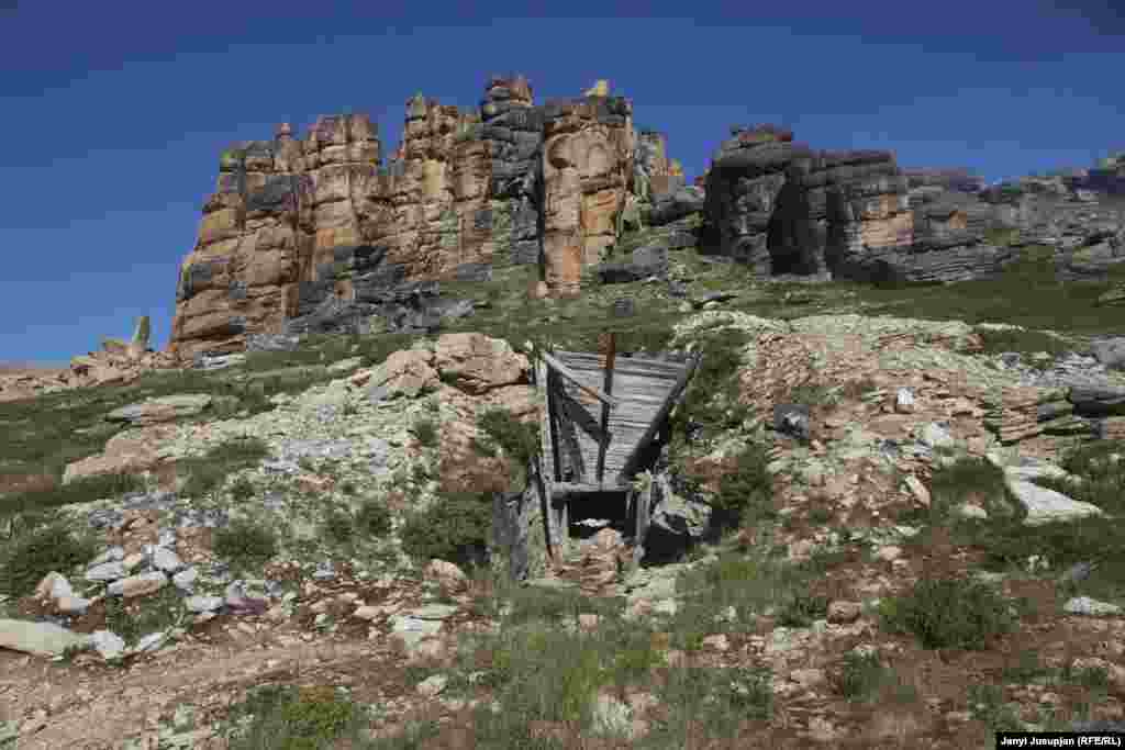 7. A mine under Kekury, chaunsky district, Chukotka, Russia A mine under another Kekury, which looks like a collection of people, or to some, a castle. The locals say that inmated at the Vostochny camp were deeply shorked by likeliness of one of the Kekury columns to Stalin.