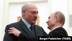 Аляксандар Лукашэнка і Ўладзімір Пуцін