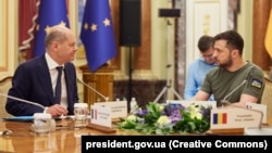 Schoz i Zelenski u Kijevu, juni 2022.