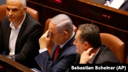 Israelski premijer Benjamin Netanjahu u Knesetu pre glasanju o raspuštanju parlamenta, 29. maj 2019.