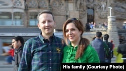 Ahmadreza Djalali with his wife, Vida Mehrannia.