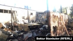 "Супара" этнокомплекси өрттөн кийин. 