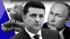 Президент України Володимир Зеленський і президент Росії Володимир Путін (праворуч). Ілюстраційний колаж
