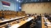 Milorad Dodik, predsjednik RS, obraća se poslanicima na sjednici Narodne skupštine kada je usvojen sporni zakon, Banja Luka, BiH, 27. februar 2025.