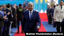 Касым-Жомарт Токаевдин президенттикке киришүү аземи. 12-июнь, 2019-жыл.