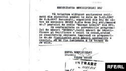 Document Strict Secret al Securității din România în care se face referire la Radio Europa Liberă, mai 1987.