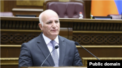 Armenia - Mesrop Mesropian speaks in the Armenian parliament, November 15, 2024.