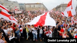 Sa protesta protiv reizbora Aleksandra Lukašenka na mesto predsednika Belorusije, Minsk, 23. avgust