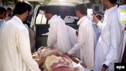 One of the injured receives treatment at Sidu Hospital in Swat Valley.