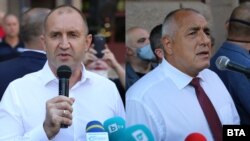 Президентът Румен Радев говори пред протестиращите срещу правителството и действията на прокуратурата в президентството. Премиерът Бойко Борисов говори пред събралите се в подкрепа на ГЕРБ