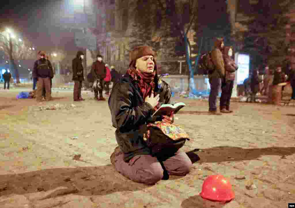 Kijev, 21. januar 2014. Foto: EPA / Sergey Dolzhenko