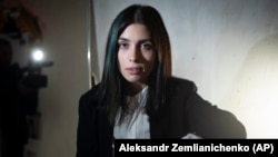Nadežda Tolokonikova, članica benda Pussy Riot, tokom intervjua za Associated Press, Moskva, 25. septembar 2018.