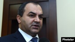 Armenia - Proescutor-General Artur Davtian speaks to journalists in Yerevan, November 28, 2018.