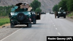 Afghan soldiers near the city of Badakhshan in northern Afghanistan on July 4. Afghanistan’s Badakhshan Province borders Tajikistan.