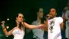 Iran -- Shagi singer (L) Arash singer (R) in Dubai concert, 23Mar2008