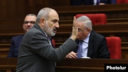 Armenia - Prime Minister Nikol Pashinian arrives for his government's question-and-answer session in parliament, Yerevan, November 12, 2024.