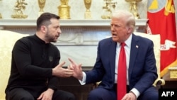 Уладзімір Зяленскі і Дональд Трамп, Вашынгтон, 28 лютага 2025