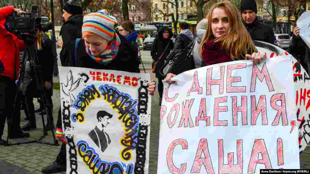 В Киеве 26 ноября в День рождения политзаключенного Александра Кольченко прошла акция «Food not repressions»
